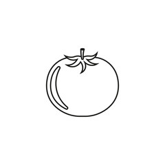 Tomato icon. Vector. Line style.