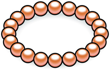 A bracelet of pink pearls