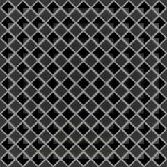 Fototapeta premium Shiny piano black big tiles around little tiles digitally generated pattern