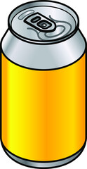 A generic unlabelled aluminium drink can - 330/350/355/375 mL - 11.6/12.3/12.5/13.2 fl oz - 11.2/11.8/12/12.7 US fl oz.