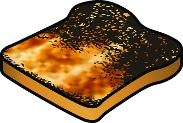 Tuinposter A piece of burnt toast. © Zern Liew