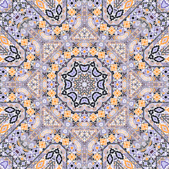 Abstract seamless pattern with geometric elements structure.