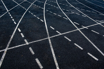 Fototapeta premium lines on the asphalt
