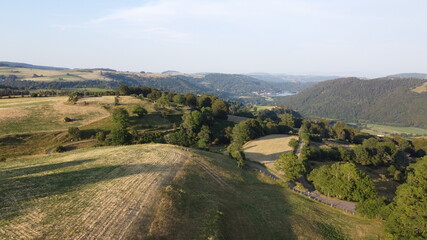 Naklejka premium Puy de Sancy en Auvergne en vue aérienne