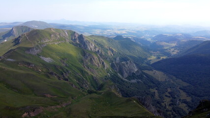 Puy de Sancy en Auvergne en vue aérienne