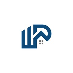 Wp letter building logo architecture