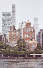 Fototapeta na wymiar Retro toned picture of New York City, USA.