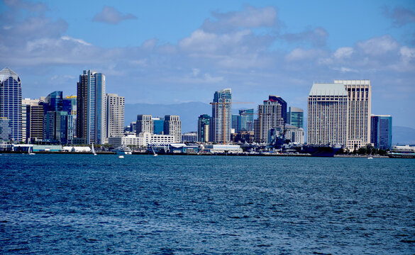 San Diego Bay blue skyline