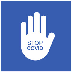 Stop Corona Virus. Stop Covid-19 Sign, symbol and emblem. Vector Illustration