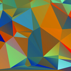 Abstract Color Polygon Background Design, Abstract Geometric Origami Style With Gradient