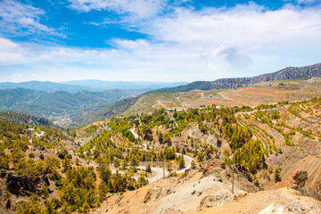 Fototapeta na wymiar Troodos mountain landscape, Cyprus