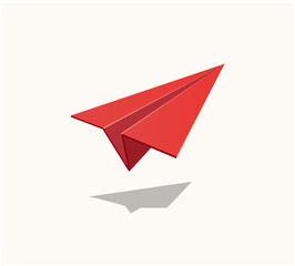 Vector illustration of a paper plane flying in air. Subscribe vector symbol and icon.