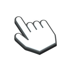 Hand cursor isometric icon isolated on  background. Hand cursor vector illustration in modern design style for web site and mobile app. Vector illustration. EPS10.