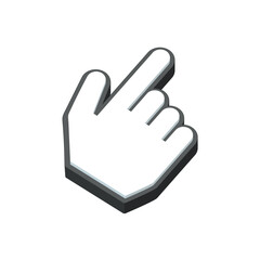 Hand cursor isometric icon isolated on  background. Hand cursor vector illustration in modern design style for web site and mobile app. Vector illustration. EPS10.