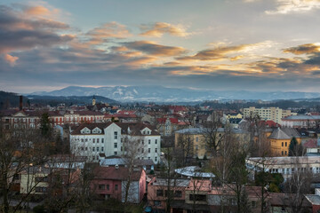 Fototapeta na wymiar panorama, Czeski Cieszyn, Czech Republic