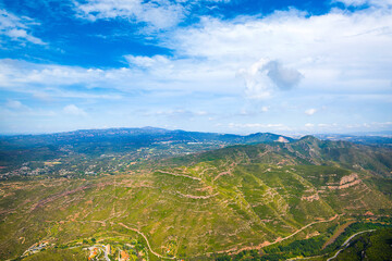 View from Montserrat mountains, Montserrat, Spain