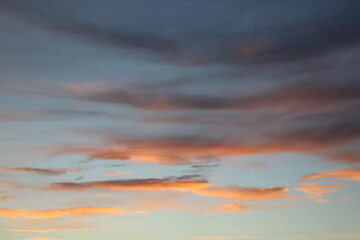 Sunset clouds color skyline beautiful