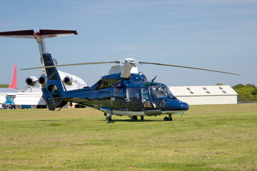 Modern twin engined turbine helicopter. small utility
