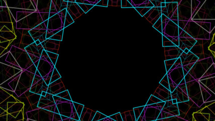 Hi tech polygon texture . Neon Speed Lines. Glowing blurred led light stripes in motion over on abstract background rainbow rays. Future tech. Magic moving fast lines wallpaper.