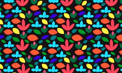 colorful leaves floral pattern