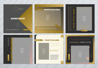 Treasure Social Media Illustrator Templates (Square)