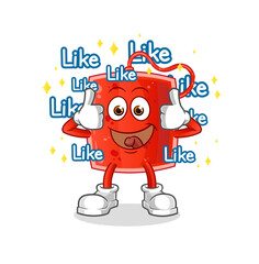 blood bag give lots of likes. cartoon vector