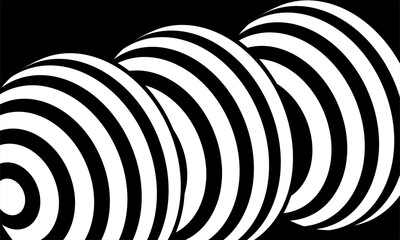 stock vector target hit in the center black white design with hypnotic twirl striped background
