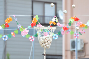 運動会の玉入れ