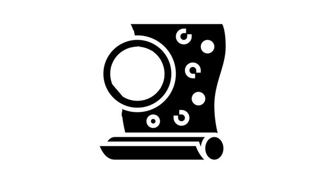 velor wallpapper animated glyph icon. velor wallpapper sign. isolated on white background