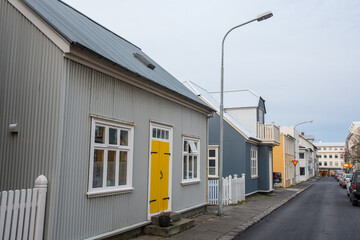City street of Reykjavik in Iceland