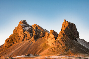 Mountain Eystrahorn in the countryside of Iceland