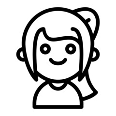 Avatar icon with outline style. Suitable for website design, logo, app and UI.