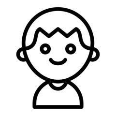 Avatar icon with outline style. Suitable for website design, logo, app and UI.