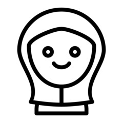 Avatar icon with outline style. Suitable for website design, logo, app and UI.