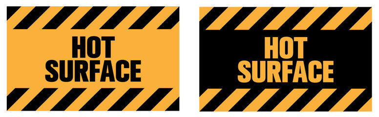 Danger, Hot Surface sign. Eps 10 vector illustration