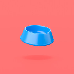 Blue Pets Bowl on Red Background