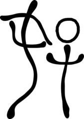 Chinese Script, Ancient Pictographs Symbolizing Goodness and Happiness for Decorating Chinese New Year