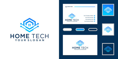 abstract technology home design templates and business cards