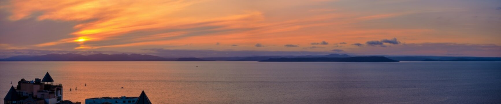 View Of The Amur Bay At Sunset.