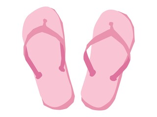 ピンクのビーチサンダル