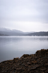 lake and mountains