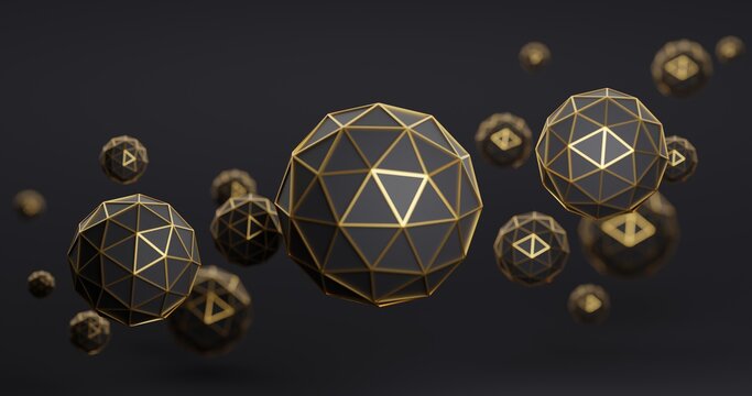 Abstract 3d rendering of a modern geometric background. Graphic design element. Elegant decoration. Poster design.
