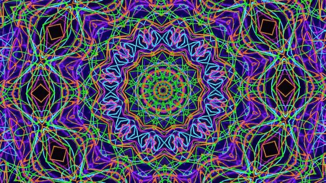 Unique mandala design. Beautiful multicolor kaleidoscope texture