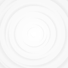 White gray circles abstract background.3D illustration with paper cut style.