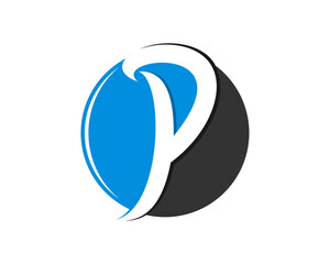 P Letter in the circle shape