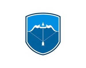 Protection shield with arrow and bow inside