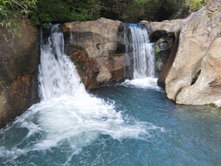 Fototapeta na wymiar Waterfalls and Pristine Rivers in the Rincon de la Vieja National Park in Guanacaste in Costa Rica 