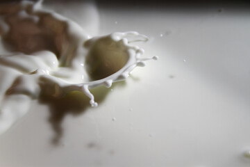 Fototapeta na wymiar Corn flour with water