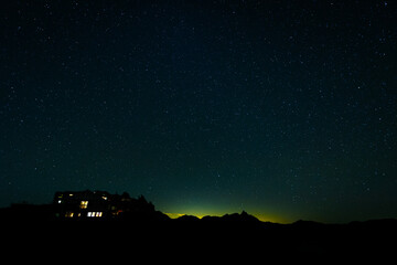 Enzansoh and tent in the night