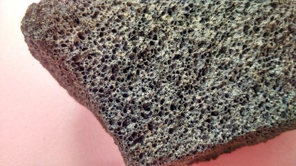 Vesicular basalt rocks with small and numerous cavities. Slamet volcano is a stratovolcano in Central Java, is Java's second highest and one of its most active volcanoes, subduction zone, Indonesia